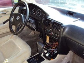 1991 HONDA  ACCORD EX SDN, 2.2L AUTO, COLOR BLACK, STL A15183